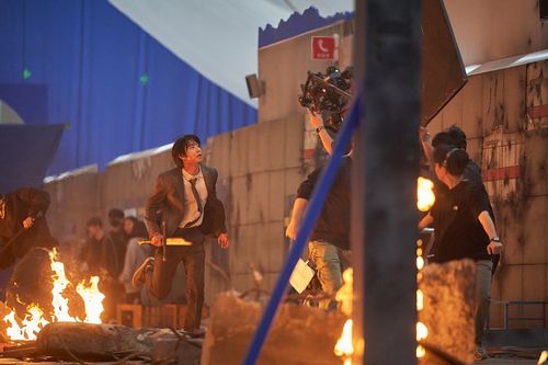 영화 '던지적 독자 시점' 촬영장[롯데엔터테인먼트 제공. 재판매 및 DB 금지]