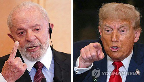 브라질 룰라 대통령(왼쪽)과 미국 트럼프 대통령[AFP 연합뉴스 자료사진. 재판매 및 DB 금지]