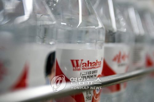 중국 식품기업 와하하의 생수병[EPA=연합뉴스 자료사진]