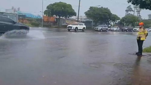 기습 폭우에 침수된 제주시 연삼로[제주도 소방안전본부 제공. 재판매 및 DB 금지]