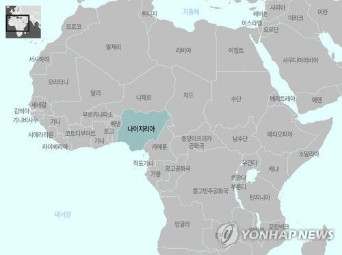 아프리카 나이지리아 지도[제작 양진규]