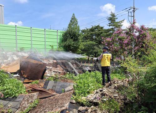 울주군, 침수 피해지역 특별방역[울주군 제공.재판매 및 DB 금지]
