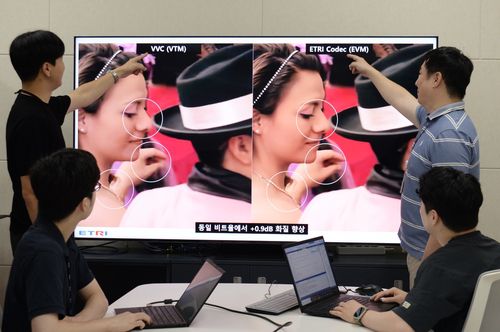비욘드 VVC 후보기술 논의하는 ETRI 연구팀 [ETRI 제공. 재판매 및 DB 금지]