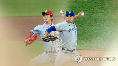 메이저리그에서 뛰던 류현진(오른쪽)과 김광현[연합뉴스TV 제공]