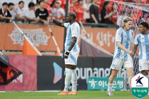 울산 말컹의 골 세리머니[한국프로축구연맹 제공. 재판매 및 DB 금지]