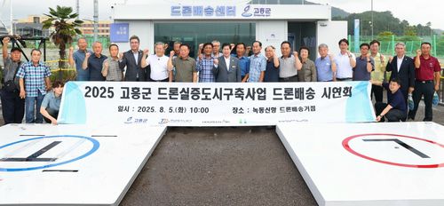 드론 배송 시연회[고흥군 제공. 재판매 및 DB 금지]