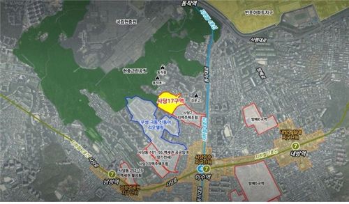 동작구 사당동 63-1일대 위치도[서울시 제공. 재판매 및 DB 금지]