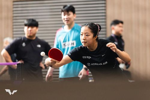 WTT 챔피언스 요코하마에 출전한 신유빈[WTT 인스타그램 캡처. 재판매 및 DB 금지]