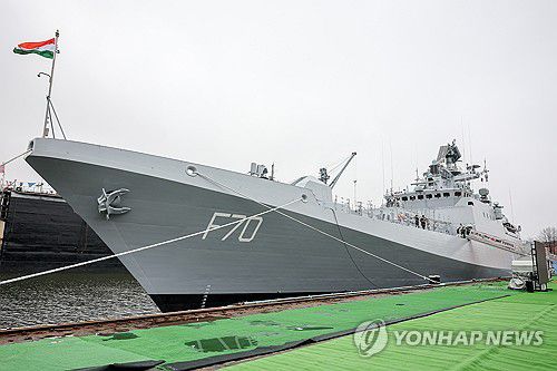 인도가 구입한 러시아산 호위함[타스 연합뉴스 자료사진]