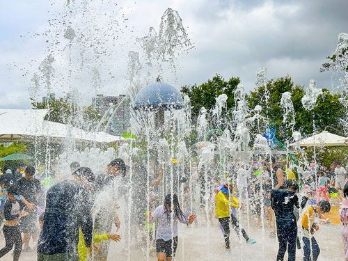 부산시민공원 물놀이 마당 [사진/권혁창 기자]