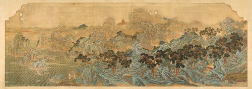 이상범 '삼선관파도'1920, 비단에 채색, 182×524.4㎝, 창덕궁 경훈각 서쪽 벽, 국가등록문화유산 [국립고궁박물관 제공. 재판매 및 DB 금지]