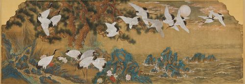 김은호 '백학도'1920, 비단에 채색, 214×578㎝, 대조전 서쪽 벽, 국가등록문화유산 [국립고궁박물관 제공. 재판매 및 DB 금지]