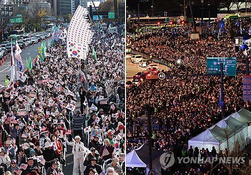 보수·진보 단체 대규모 장외집회[연합뉴스 자료사진]