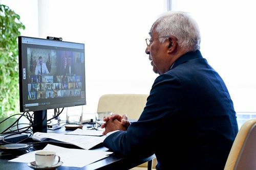 EU 정상들과 전날 미국 회담 결과 논의하는 코스타 EU 정상회의상임의장[안토니우 코스타 EU 정상회의 상임의장 엑스(X·옛 트위터) 캡처. 재판매 및 DB 금지]