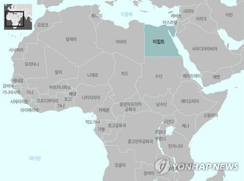 아프리카 이집트 지도[제작 양진규]