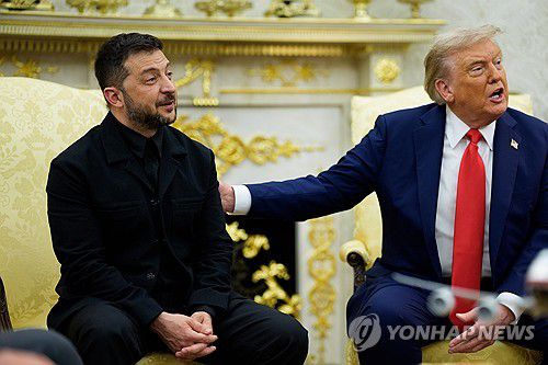 우크라이나의 젤렌스키 대통령과 미국 트럼프 대통령[EPA=연합뉴스 자료사진]