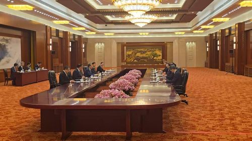 대통령 특사단, 자오러지 中전인대 상무위원장과 회동[베이징특파원 공동취재단. 재판매 및 DB금지]