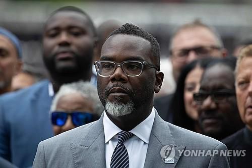 브랜든 존슨 시카고 시장[AFP 연합뉴스 재판매 및 DB 금지]