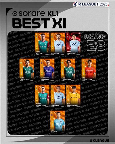 K리그1 28라운드 베스트11.[한국프로축구연맹 제공. 재판매 및 DB 금지]