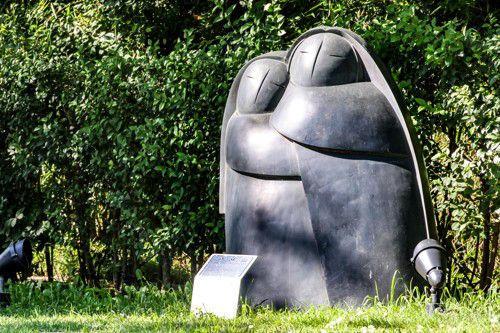 보문호 산책로 옆 조각[사진/백승렬 기자]