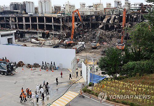금호타이어 광주공장 현장감식[연합뉴스 자료사진]
