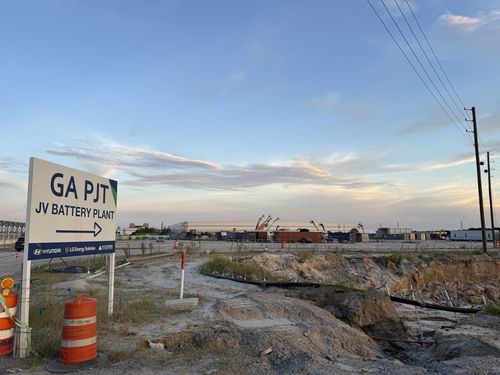 현대차그룹-LG에너지솔루션 합작 배터리공장(HL-GA 배터리회사) 건설 현장 (엘러벨<美조지아주(州)>=연합뉴스) 이유미 특파원 = 미 당국의 이민단속이 이뤄진 조지아주 엘러벨의 현대차-LG엔솔 배터리공장 부지. 2025.9.6