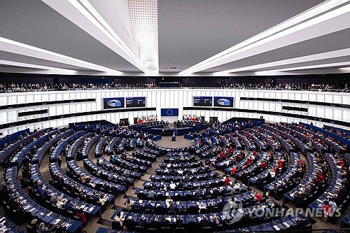 EU 집행위원장 연례 정책연설 현장[AFP 연합뉴스. 재판매 및 DB 금지]