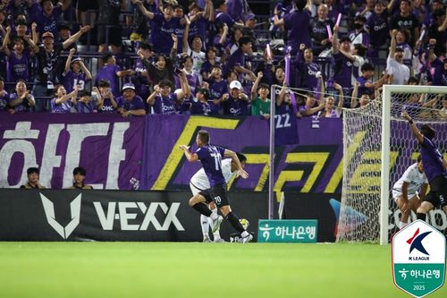 안양 유키치의 골 세리머니[한국프로축구연맹 제공. 재판매 및 DB 금지]