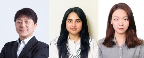 암모니아 농도 정밀 관측 AI 모델을 개발한 UNIST 연구진. 왼쪽부터 임정호 지구환경도시건설공학과 교수, 사만 말릭 연구원, 강은진 연구원. [울산과학기술원 제공. 재판매 및 DB 금지]