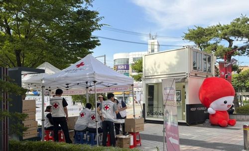 수원 삼성의 '청백적의 히어로 데이' 행사[수원 삼성 제공. 재판매 및 DB 금지]