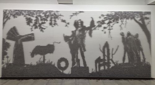 이창원 작 '성곡의 조각들'(서울=연합뉴스) 박의래 기자 = 16일 성곡미술관 개관 30주년 기념전 '미술관을 기록하다'에 전시 중인 이창원 작 '성곡의 조각들'. 2025.9.16 laecorp@yna.co.kr