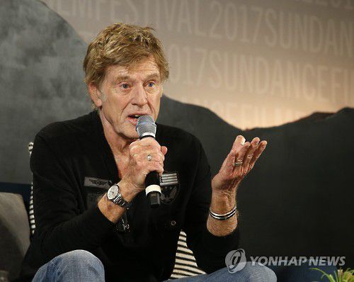2017년 선댄스영화제에 참석한 로버트 레드퍼드[EPA 연합뉴스 자료사진. 재판매 및 DB 금지]