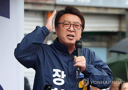 전남 영광군수 재선거에 출마한 조국혁신당 장현 후보[연합뉴스 자료사진]