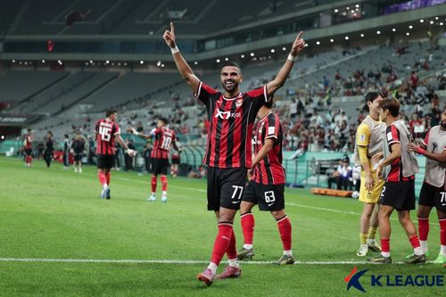 득점 후 기뻐하는 루카스[한국프로축구연맹 제공. 재판매 및 DB 금지]