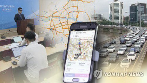 교통상황도 예측하는 AI…"15분 뒤 뻥 뚫려요" (CG)[연합뉴스TV 제공]