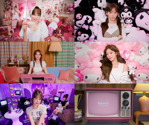 인기 산리오 캐릭터가 나오는 르세라핌 '카와이' 뮤직비디오[(P)&(C) SOURCE MUSIC Netflix 『My Melody＆Kuromi』 ⓒ 2025 SANRIO CO., LTD. 제공. 재판매 및 DB 금지]