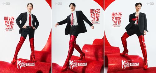 뮤지컬 '킹키부츠'(왼쪽부터) 김호영, 이재환, 신재범 [CJ ENM 제공. 재판매 및 DB금지]