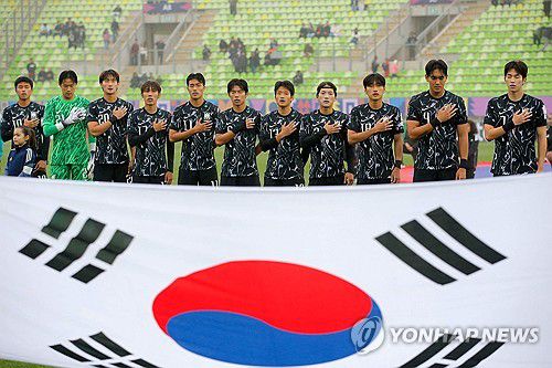 모로코와의 경기에 출전한 한국 선수들[AFP=연합뉴스]