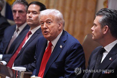 국무회의서 발언하는 트럼프 미국 대통령[AP=연합뉴스. 재판매 및 DB 금지]