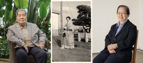 김옥선 개인전 '옥선 혜림 인선'의 세 인물(왼쪽부터) 전 국회의원 김옥선(91), 민주화운동가 문혜림(본명 헤리엇 페이 핀치백·1936∼2022), 재독간호사이자 퀴어 활동가 김인선(75). [작가 제공. 재판매 및 DB 금지]