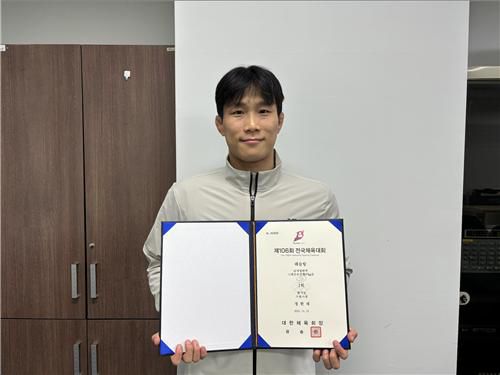 전국체전 우승한 '한국 레슬링의 희망' 정한재[촬영 오명언]