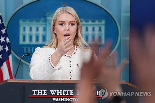 캐롤라인 레빗 백악관 대변인[워싱턴 AP=연합뉴스]