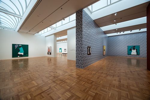 전시 전경경주 우양미술관에서 열리고 있는 가나 출신 세계적인 작가 아모아코 보아포(Amoako Boafo) 개인전 나는 이곳에 와 본 적이 있다' 전시 전경. [우양미술관 제공. 재판매 및 DB 금지]