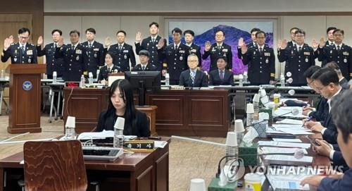 국회 행안위 대구경찰청 국감    (대구=연합뉴스) 한무선 기자 = 국회 행정안전위원회의 대구경찰청에 대한 국정감사가 27일 오후 대구경찰청 무학마루에서 열리고 있다. 2025.10.27     mshan@yna.co.kr