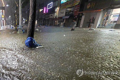 침수 피해 반복된 광주 북구 도심[독자 제공. 재판매 및 DB 금지] hs@yna.co.kr