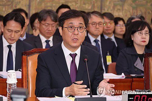 답변하는 최휘영 문체부 장관(서울=연합뉴스) 김주성 기자 = 최휘영 문화체육관광부 장관이 29일 서울 여의도 국회에서 열린 문화체육관광위원회의 문화체육관광부 및 산하기관에 대한 종합 국정감사에서 위원 질의에 답하고 있다. 2025.10.29 utzza@yna.co.kr