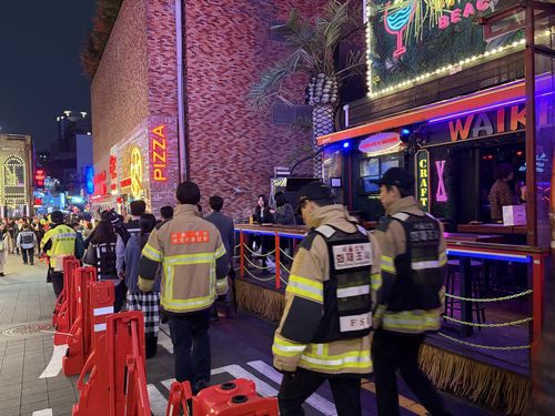 이태원 골목 중앙펜스[촬영 김채린 수습기자]