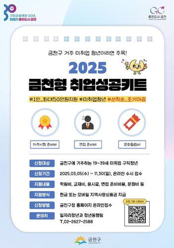 금천형 취업성공키트[금천구 제공. 재판매 및 DB 금지]