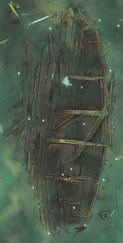 조선시대 조운선 '마도 4호선' 뭍으로…쇠못 사용한 흔적 첫 확인(서울=연합뉴스) 국립해양유산연구소는 우리나라 고선박에서 처음으로 선체 수리에 쇠못을 사용한 흔적이 확인된 마도 4호선의 선체 조각을 태안 보존센터로 옮겨 목재에 남은 염분을 빼는 작업을 진행 중이라고 10일 밝혔다. 사진은 마도 4호선 인양 전 상태. 2025.11.10 [국립해양유산연구소 제공. 재판매 및 DB 금지] photo@yna.co.kr