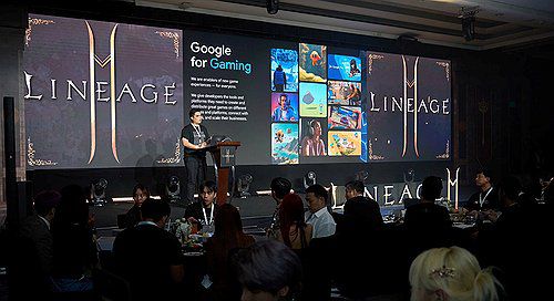 엔씨소프트, '리니지2M' 5월 동남아 6개국 출시(서울=연합뉴스) 엔씨소프트가 다중접속역할수행게임(MMORPG) '리니지2M'을 오는 5월 20일 동남아시아 6개국에 출시한다고 31일 밝혔다. 사진은 '리니지2M' 동남아 쇼케이스 현장. 2025.3.31 [엔씨소프트 제공. 재판매 및 DB 금지] photo@yna.co.kr